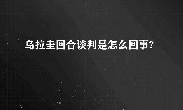乌拉圭回合谈判是怎么回事?