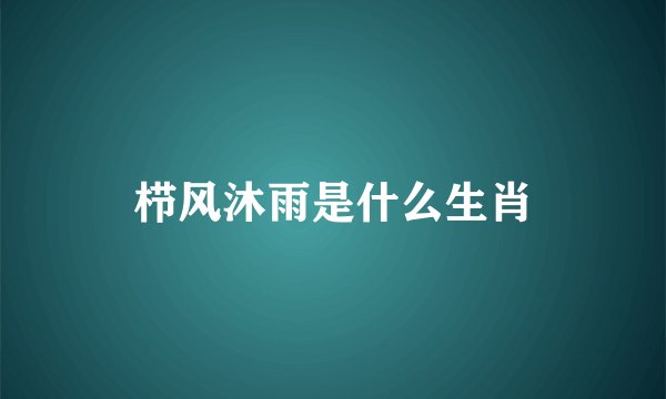 栉风沐雨是什么生肖