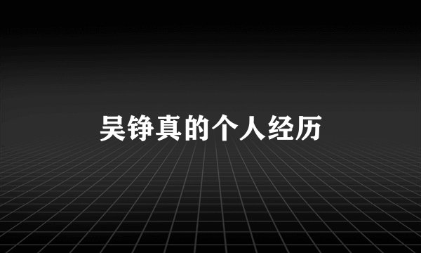 吴铮真的个人经历