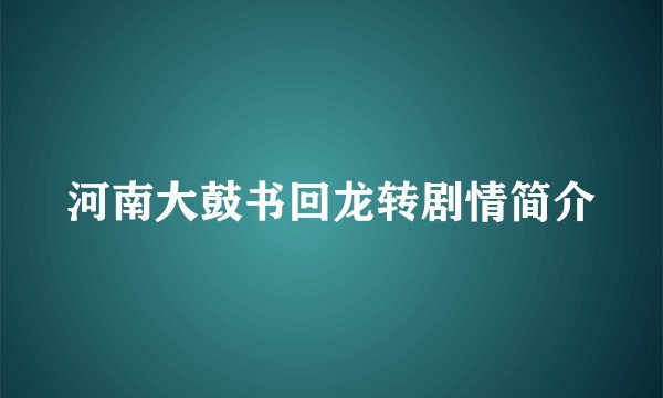 河南大鼓书回龙转剧情简介