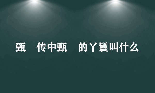 甄嬛传中甄嬛的丫鬟叫什么