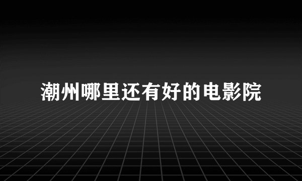 潮州哪里还有好的电影院