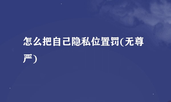 怎么把自己隐私位置罚(无尊严)