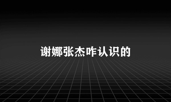 谢娜张杰咋认识的