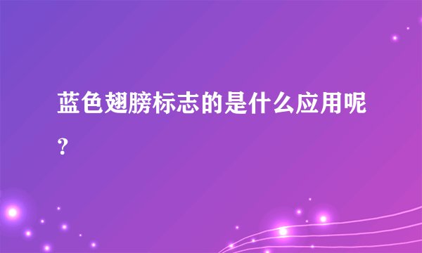 蓝色翅膀标志的是什么应用呢？