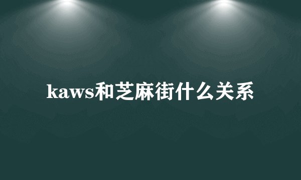 kaws和芝麻街什么关系