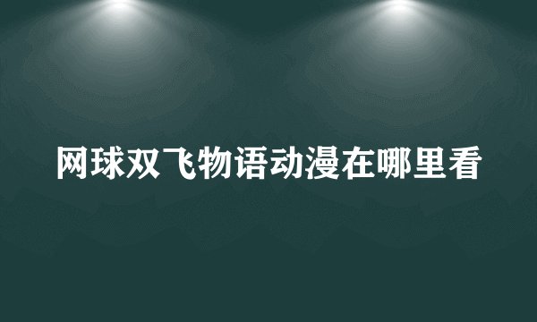 网球双飞物语动漫在哪里看