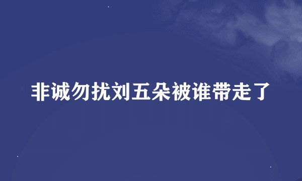 非诚勿扰刘五朵被谁带走了