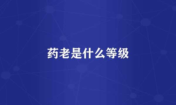 药老是什么等级