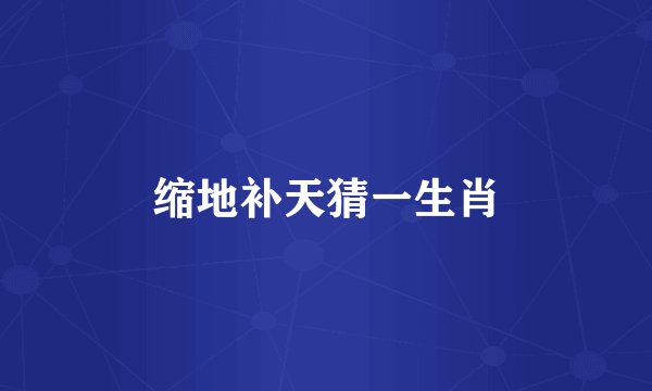缩地补天猜一生肖
