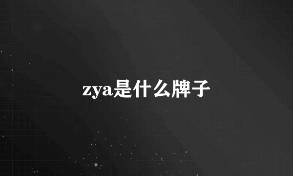 zya是什么牌子