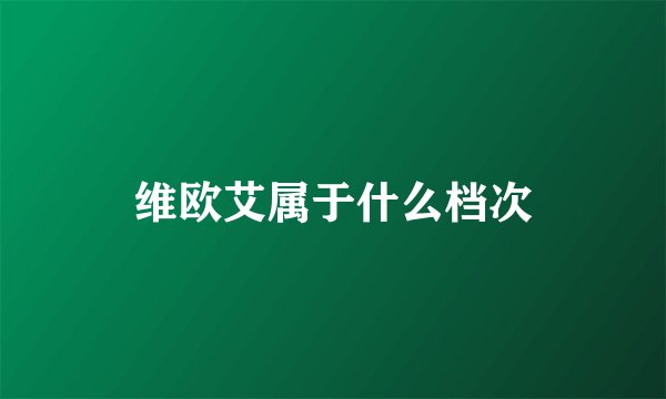 维欧艾属于什么档次