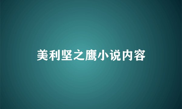 美利坚之鹰小说内容