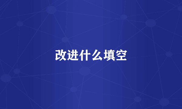 改进什么填空