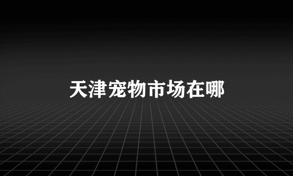 天津宠物市场在哪
