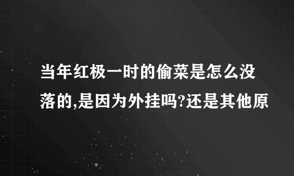 当年红极一时的偷菜是怎么没落的,是因为外挂吗?还是其他原