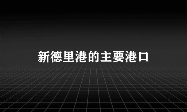 新德里港的主要港口