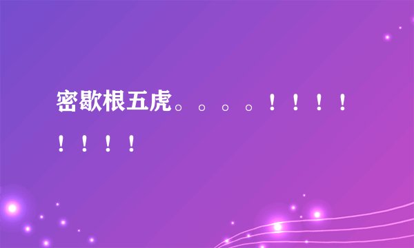 密歇根五虎。。。。！！！！！！！！