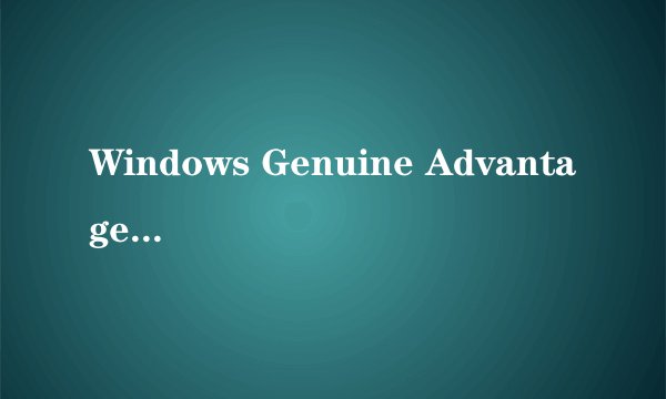 Windows Genuine Advantage(WGA)是什么?