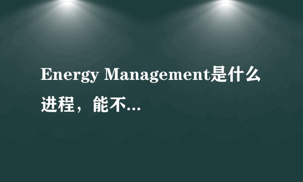 Energy Management是什么进程，能不能结束它