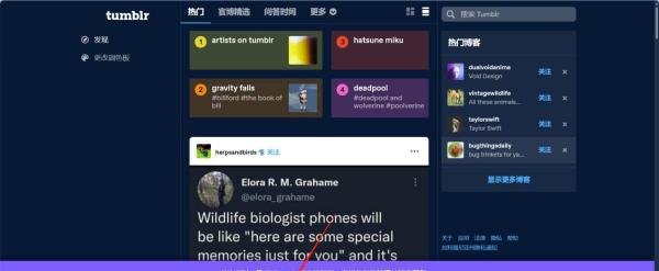Tumblr—美国社交网站，全新社交媒体形态，最受年轻人欢迎网站之一