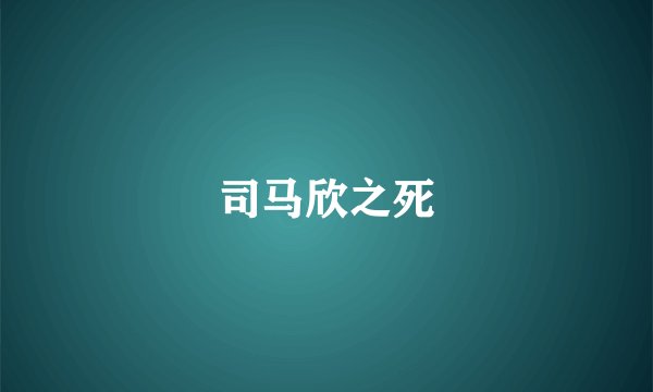 司马欣之死