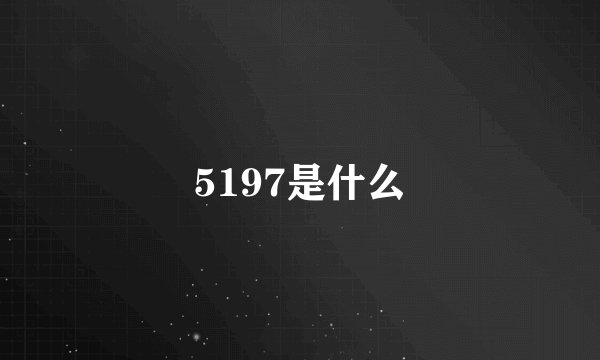 5197是什么