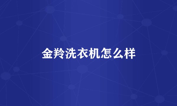 金羚洗衣机怎么样
