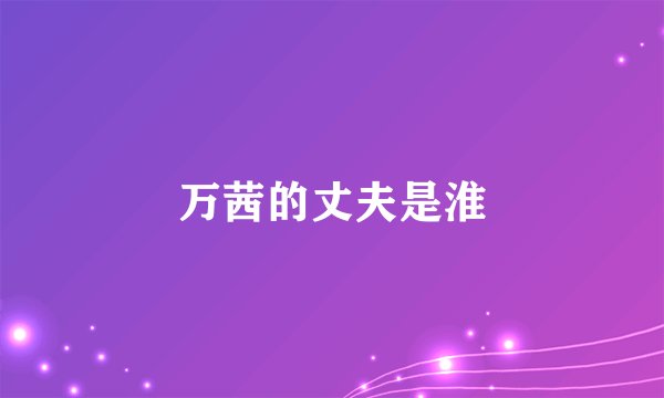 万茜的丈夫是淮
