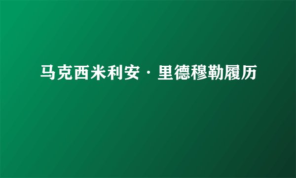 马克西米利安·里德穆勒履历