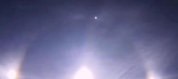 黑龙江漠河上空出现三个太阳