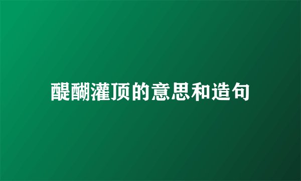 醍醐灌顶的意思和造句