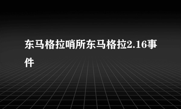 东马格拉哨所东马格拉2.16事件
