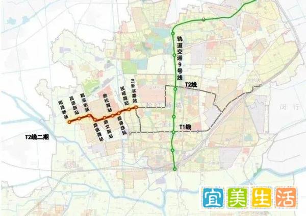 最新13.9KM！松江新城有轨电车T4线（一期）以及T2线西延伸环境报告书（附高清线位图）