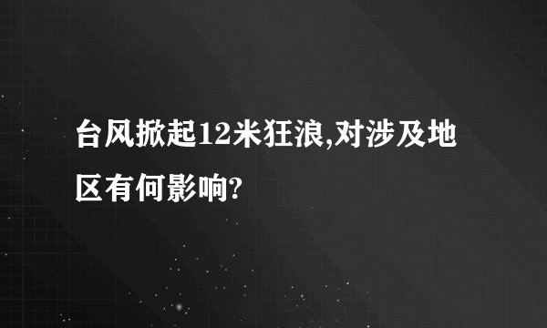 台风掀起12米狂浪,对涉及地区有何影响?