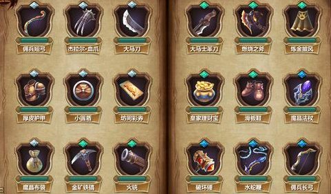 游戏中的装备有哪些好听的名字,衣服、武器,头盔都行