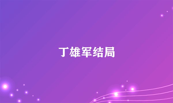 丁雄军结局