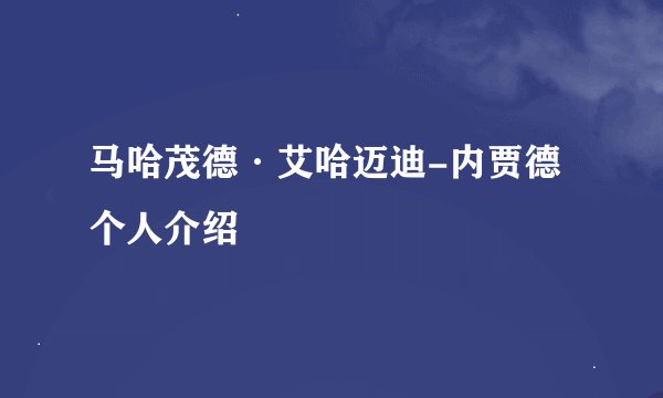马哈茂德·艾哈迈迪-内贾德个人介绍