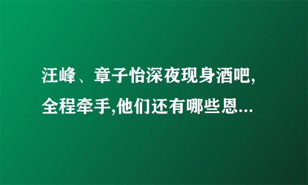 汪峰、章子怡深夜现身酒吧,全程牵手,他们还有哪些恩爱名场面?_百度...