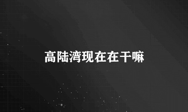 高陆湾现在在干嘛