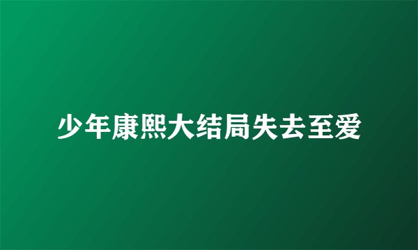 少年康熙大结局失去至爱