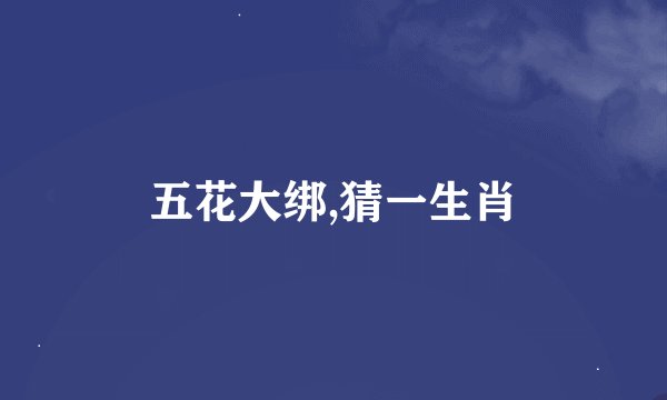 五花大绑,猜一生肖