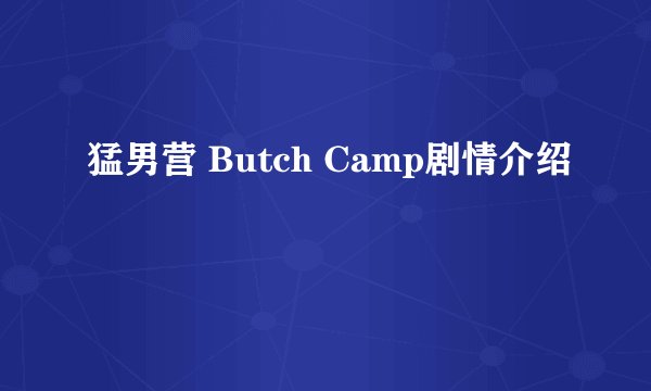 猛男营 Butch Camp剧情介绍