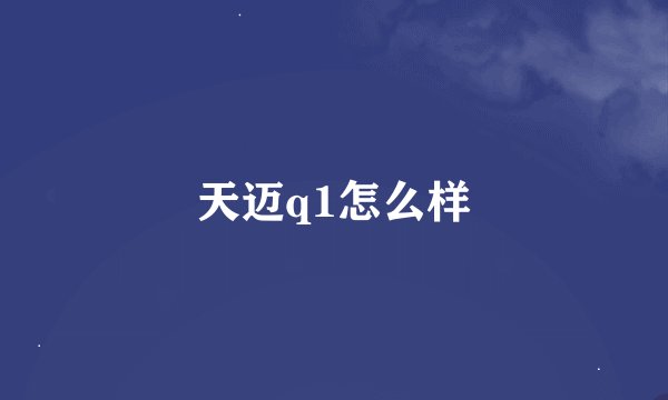 天迈q1怎么样