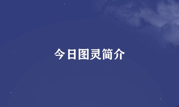 今日图灵简介