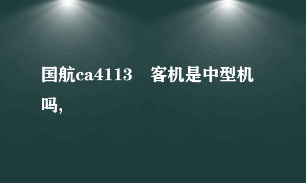 国航ca4113 客机是中型机吗,