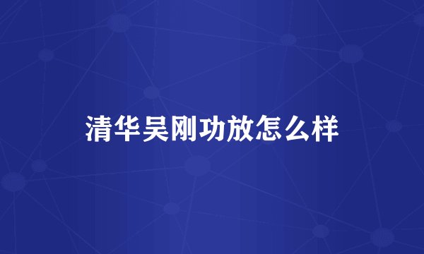 清华吴刚功放怎么样