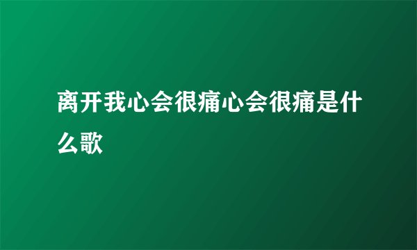 离开我心会很痛心会很痛是什么歌