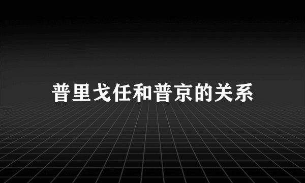 普里戈任和普京的关系