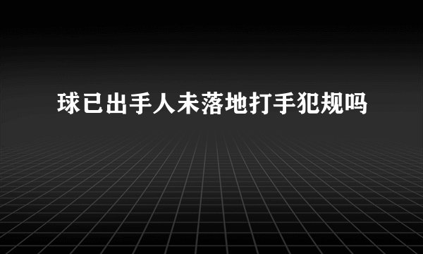 球已出手人未落地打手犯规吗